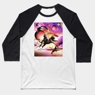 Dog Riding Cheetah In Space Baseball T-Shirt